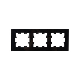 Рамка 3-м BRITE РУ-3-2-БрЧ стекло черн. IEK BR-M32-G-K02