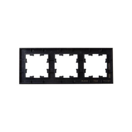 Рамка 3-м BRITE РУ-3-2-БрЧ стекло черн. IEK BR-M32-G-K02
