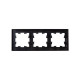 Рамка 3-м BRITE РУ-3-2-БрЧ стекло черн. IEK BR-M32-G-K02