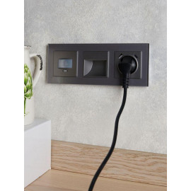 Рамка 3-м BRITE РУ-3-2-БрСе стекло сер. IEK BR-M32-G-K03