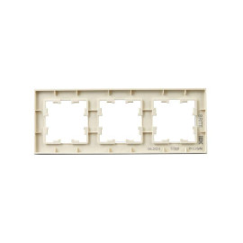 Рамка 3-м BRITE РУ-3-2-БрВа стекло ванильн. IEK BR-M32-G-K10