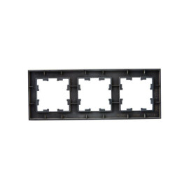 Рамка 3-м BRITE РУ-3-2-БрД стекло дым. IEK BR-M32-G-K30