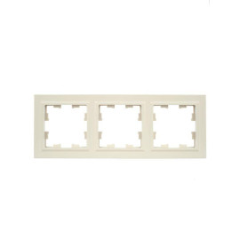 Рамка 3-м BRITE РУ-3-БрКр беж. IEK BR-M32-K10