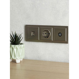 Рамка 3-м BRITE РУ-3-БрШ шампань IEK BR-M32-K37