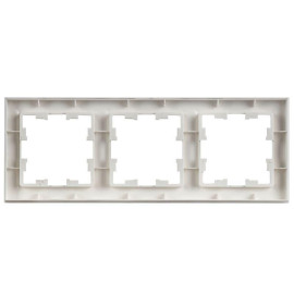 Рамка 3-м BRITE РУ-3-БрАБ арктич. бел. IEK BR-M32-K91