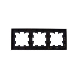 Рамка 3-м BRITE РУ-3-1-БрЧ металл черн. IEK BR-M32-M-K02