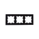 Рамка 3-м BRITE РУ-3-1-БрЧ металл черн. IEK BR-M32-M-K02
