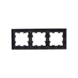 Рамка 3-м BRITE РУ-3-1-БрА металл алюм. IEK BR-M32-M-K47