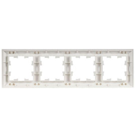 Рамка 4-м BRITE РУ-4-БрАБ арктич. бел./бел. IEK BR-M42-12-K91