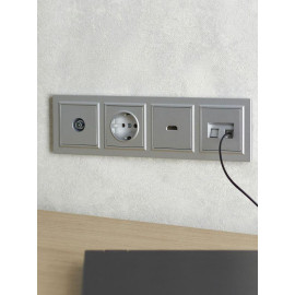 Рамка 4-м BRITE РУ-4-БрА алюм. IEK BR-M42-K47