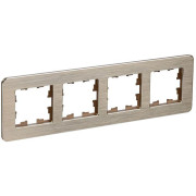Рамка 4-м BRITE РУ-4-1-Бр метал. шампань RE AL IEK BR-M42-M-21-K37