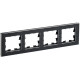 Рамка 4-м BRITE РУ-4-1-БрЧ металл черн. IEK BR-M42-M-K02