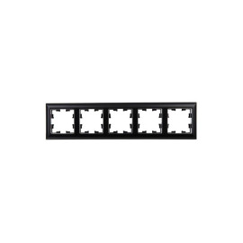 Рамка 5-м BRITE РУ-5-Бр хром/черн. IEK BR-M52-12-2-K23