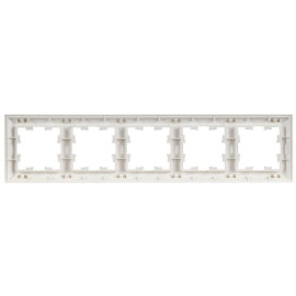 Рамка 5-м BRITE РУ-5-БрАБ арктич. бел./бел. IEK BR-M52-12-K91