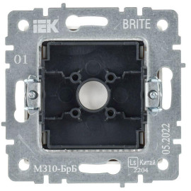 Заглушка с суппортом BRITE МЗ10-БрБ механизм бел. IEK BR-PL10-K01