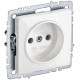 Розетка BRITE РС10-1-0-БрБ 10А без заземл. без защ. шторок механизм бел. IEK BR-R10-10-K01