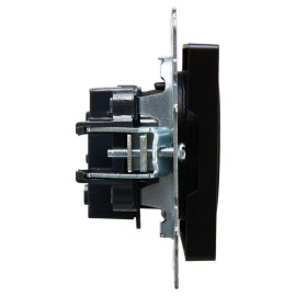 Розетка BRITE РС10-1-0-БрЧ 10А без заземл. без защ. шторок механизм черн. IEK BR-R10-10-K02