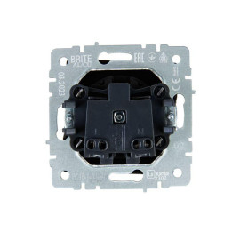 Розетка BRITE РС10-1-0-БрЧ 10А без заземл. без защ. шторок механизм черн. IEK BR-R10-10-K02