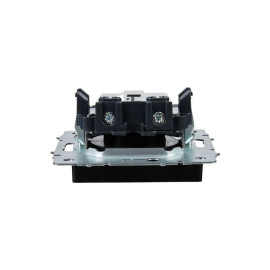 Розетка BRITE РС10-1-0-БрЧ 10А без заземл. без защ. шторок механизм черн. IEK BR-R10-10-K02