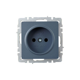 Розетка 1-м СП BRITE РС10-1-0-БрМ 10А без заземл. без защ. шторок механизм маренго IEK BR-R10-10-K35