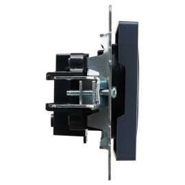 Розетка 1-м СП BRITE РС10-1-0-БрМ 10А без заземл. без защ. шторок механизм маренго IEK BR-R10-10-K35