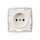 Розетка 1-м СП BRITE РС10-1-0-БрЖ 10А без заземл. без защ. шторок механизм жемчуж. IEK BR-R10-10-K36