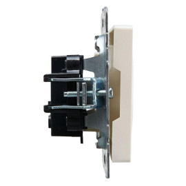 Розетка 1-м СП BRITE РС10-1-0-БрЖ 10А без заземл. без защ. шторок механизм жемчуж. IEK BR-R10-10-K36