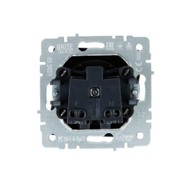 Розетка BRITE РС10-1-0-БрШ 10А без заземл. без защ. шторок механизм шампань IEK BR-R10-10-K37