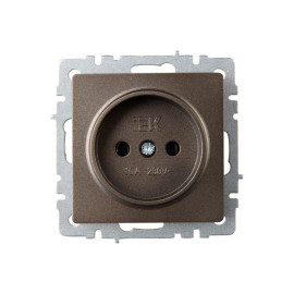 Розетка 1-м СП BRITE РС10-1-0-БрТБ 10А без заземл. без защ. шторок механизм бронза IEK BR-R10-10-K45