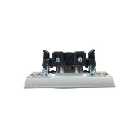 Розетка СП BRITE РСР10-1-0-БрА 10А в сборе без заземл. без защ. шторок алюм. IEK BR-R10-10-K47-F