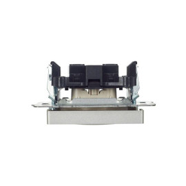 Розетка BRITE РС10-1-0-БрА 10А без заземл. без защ. шторок механизм алюм. IEK BR-R10-10-K47