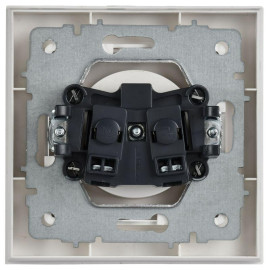 Розетка BRITE РСР10-1-0-БрАБ 10А в сборе без заземл. без защ. шторок арктич. бел. IEK BR-R10-10-K91-F