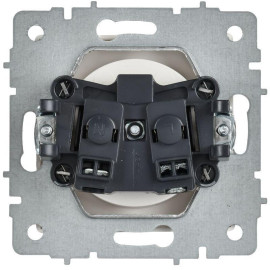 Розетка BRITE РС10-1-0-БрАБ 10А без заземл. без защ. шторок механизм арктич. бел. IEK BR-R10-10-K91