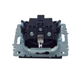 Розетка BRITE РС11-1-0-БрЧ 16А с заземл. без защ. шторки механизм черн. IEK BR-R11-16-K02