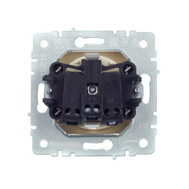 Розетка BRITE РС11-1-0-БрКр 16А с заземл. без защ. шторки механизм беж. IEK BR-R11-16-K10