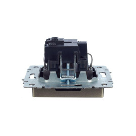 Розетка BRITE РС11-1-0-БрШ 16А с заземл. без защ. шторки механизм шампань IEK BR-R11-16-K37