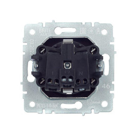 Розетка 1-м СП BRITE РС11-1-0-БрС 16А с заземл. без защ. шторки механизм сталь IEK BR-R11-16-K46