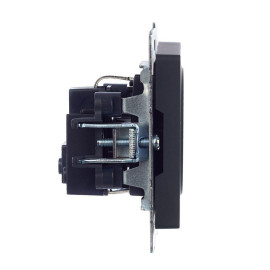 Розетка 1-м СП BRITE РС11-1-0-БрГ 16А с заземл. без защ. шторки механизм графит IEK BR-R11-16-K53
