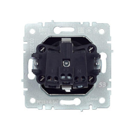 Розетка 1-м СП BRITE РС11-1-0-БрГ 16А с заземл. без защ. шторки механизм графит IEK BR-R11-16-K53