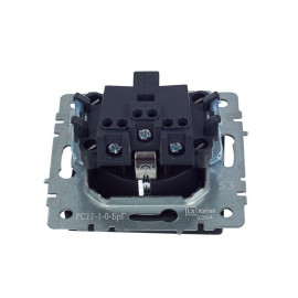 Розетка 1-м СП BRITE РС11-1-0-БрГ 16А с заземл. без защ. шторки механизм графит IEK BR-R11-16-K53