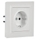 Розетка BRITE РСР14-1-0-БрБ 16А в сборе с заземл. защ. шторки бел. IEK BR-R14-16-K01-F