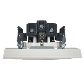 Розетка BRITE РСР14-1-0-БрБ 16А в сборе с заземл. защ. шторки бел. IEK BR-R14-16-K01-F