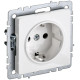 Розетка BRITE РС14-1-0-БрБ 16А с заземл. защ. шторки механизм бел. IEK BR-R14-16-K01