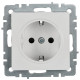 Розетка BRITE РС14-1-0-БрБ 16А с заземл. защ. шторки механизм бел. IEK BR-R14-16-K01
