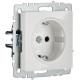 Розетка BRITE РС14-1-0-БрБ 16А с заземл. защ. шторки механизм бел. IEK BR-R14-16-K01