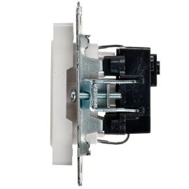 Розетка BRITE РС14-1-0-БрБ 16А с заземл. защ. шторки механизм бел. IEK BR-R14-16-K01