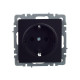 Розетка BRITE РС14-1-0-БрЧ 16А с заземл. защ. шторки механизм черн. IEK BR-R14-16-K02