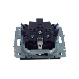 Розетка BRITE РС14-1-0-БрЧ 16А с заземл. защ. шторки механизм черн. IEK BR-R14-16-K02