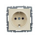 Розетка BRITE РС14-1-0-БрКр 16А с заземл. защ. шторки механизм беж. IEK BR-R14-16-K10