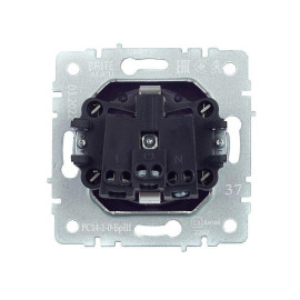 Розетка BRITE РС14-1-0-БрШ 16А с заземл. защ. шторки механизм шампань IEK BR-R14-16-K37